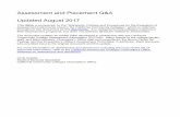 Assessment and Placement Q&A