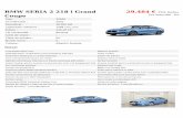 BMW SERIA 2 218 i Grand 29.484 € Coupe