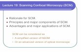 Lecture 19: Scanning Confocal Microscopy (SCM) l Rationale ...