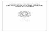 FLORIDA RULES FOR CERTIFICATION AND REGULATION OF …
