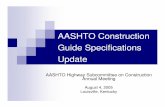 AASHTO Construction Guide Specifications Update