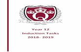 Year 12 Induction Tasks 2018- 2019 - Queens' School