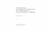Evaluating Academic Programs in California’s Community ...