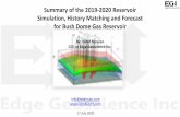 Summary of the 2019-2020 Reservoir Simulation, History ...