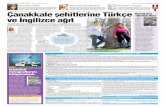 Çanakkale şehitlerine Türkçe ve İngilizce ağıt