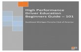 High Performance Driver Education Beginners Guide 101