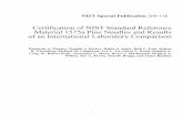 Certification of NIST Standard Reference Material 1575a ...