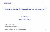 “Phase Transformation in Materials”