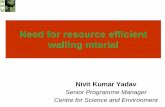 Need for resource efficient walling mterial