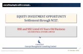 EQUITY INVESTMENT OPPORTUNITY Settlement through NCLT.