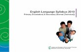 English Language Syllabus 2010 - Ministry of Education