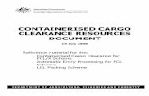 CONTAINERISED CARGO CLEARANCE RESOURCES DOCUMENT