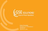 Investor Presentation GSE Systems, Inc. (“GSE Solutions
