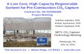 A Low Cost, High Capacity Regenerable Sorbent for Pre ...