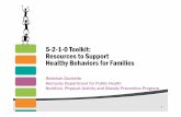 5-2-1-0 Toolkit: Resources to Support Healthy Behaviors ...