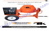Concrete Mixer Operational Manual - Discount Equipment