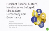 Horizont Európa: Kultúra, kreativitás és beoadó társadalom ...