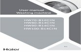 User manual Washing machine HW70-B12C I N HW80-B14C I …