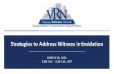 Strategies to Address Witness Intimidation