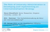 The Role of University Administration in Developing and ...