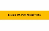 Lesson 10. Past Modal Verbs