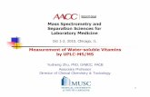 Measurement of Water-soluble Vitamins by UPLC-MS/MS