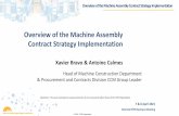 Overview of the Machine Assembly Contract Strategy ...