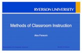 Methods of Classroom Instruction - Ryerson University