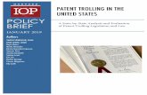 POLICY BRIEF of Patent Trolling Legislation and Law