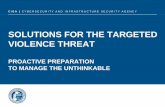 SOLUTIONS FOR THE TARGETED VIOLENCE THREAT