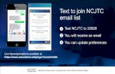 Text to join NCJTC email list