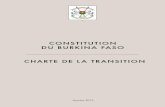 CONSTITUTION DU BURKINA FASO CHARTE DE LA TRANSITION