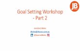 Goal Setting Workshop - Part 2