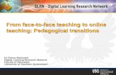 From face-to-face teaching to online teaching: Pedagogical ...
