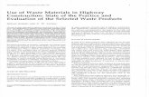 Use of Waste Materials in Highway Construction: State of ...
