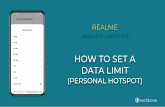 How to Set a Data Limit (Personal Hotspot) - realme ...