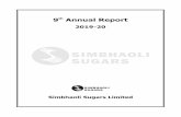 Annual Report Cover Page - Simbhaoli Sugar. S