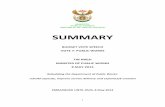 MINISTRY PUBLIC WORKS REPUBLIC OF SOUTH AFRICA SUMMARY