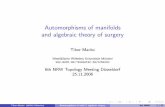 Automorphisms of manifolds and algebraic theory of surgery