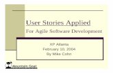 User Stories Applied - Mountain Goat Software