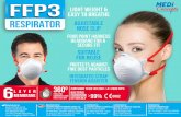 FFP3 easy to breathe light weight & RESPIRATOR adjustable ...