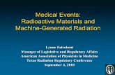 Medical Events: Radioactive Materials and Machine ...