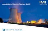Acquisition of Bopp & Reuther GmbH - IMI plc