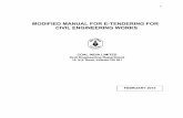 MODIFIED MANUAL FOR E-TENDERING FOR CIVIL ENGINEERING WORKS