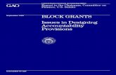 AIMD-95-226 Block Grants: Issues in Designing ...