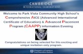 Welcome to Park Vista Community High School’s AICE ...