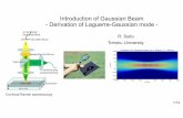 Introduction of Gaussian Beam - Derivation of Laguerre ...
