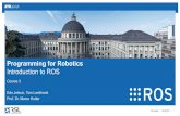 Introduction to ROS Programming for Robotics