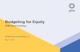 Budgeting for Equity
