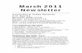 Newsletter March 2011 - Yesterday and Today